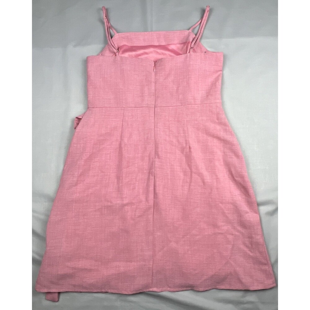 Altar’d State Pink Mini Dress Large Spaghetti Strap Faux Wrap - Picture 2 of 8